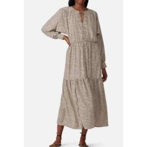 Sweet Baby Jamie Ditsy Floral Midi Dress Small Tiered Cottage Core Boho Long